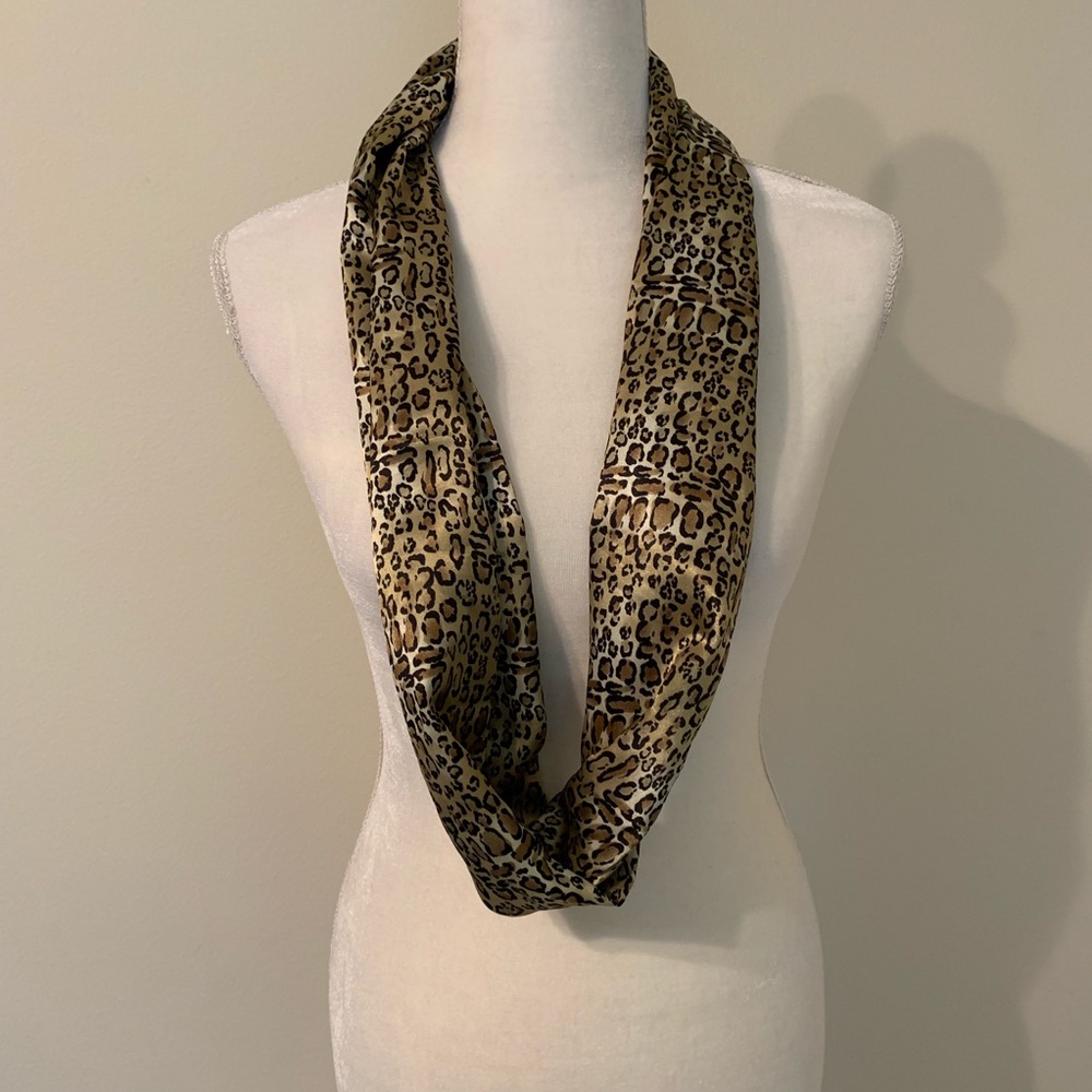 Leopard print infinity scarf